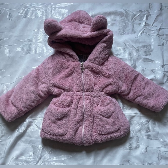 Girls 2T Faux Fur Pink Full Zip Hood Winter Coat
Warm Fluffy Dressy Toddler - Picture 3 of 5